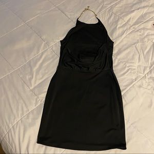 BCBG Halter Gold Chain Dress XS